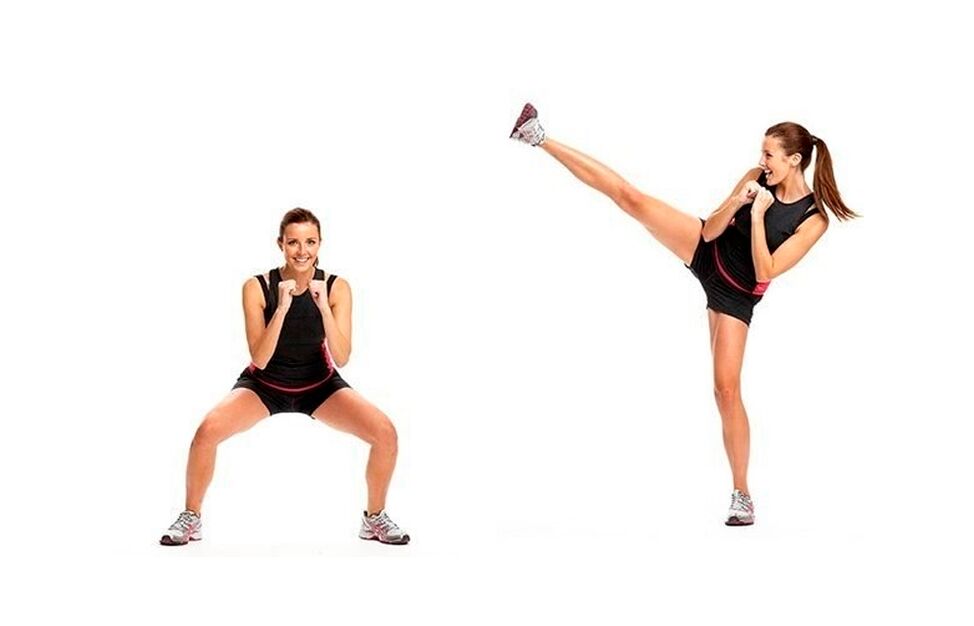 Swing squats για λεπτά πόδια